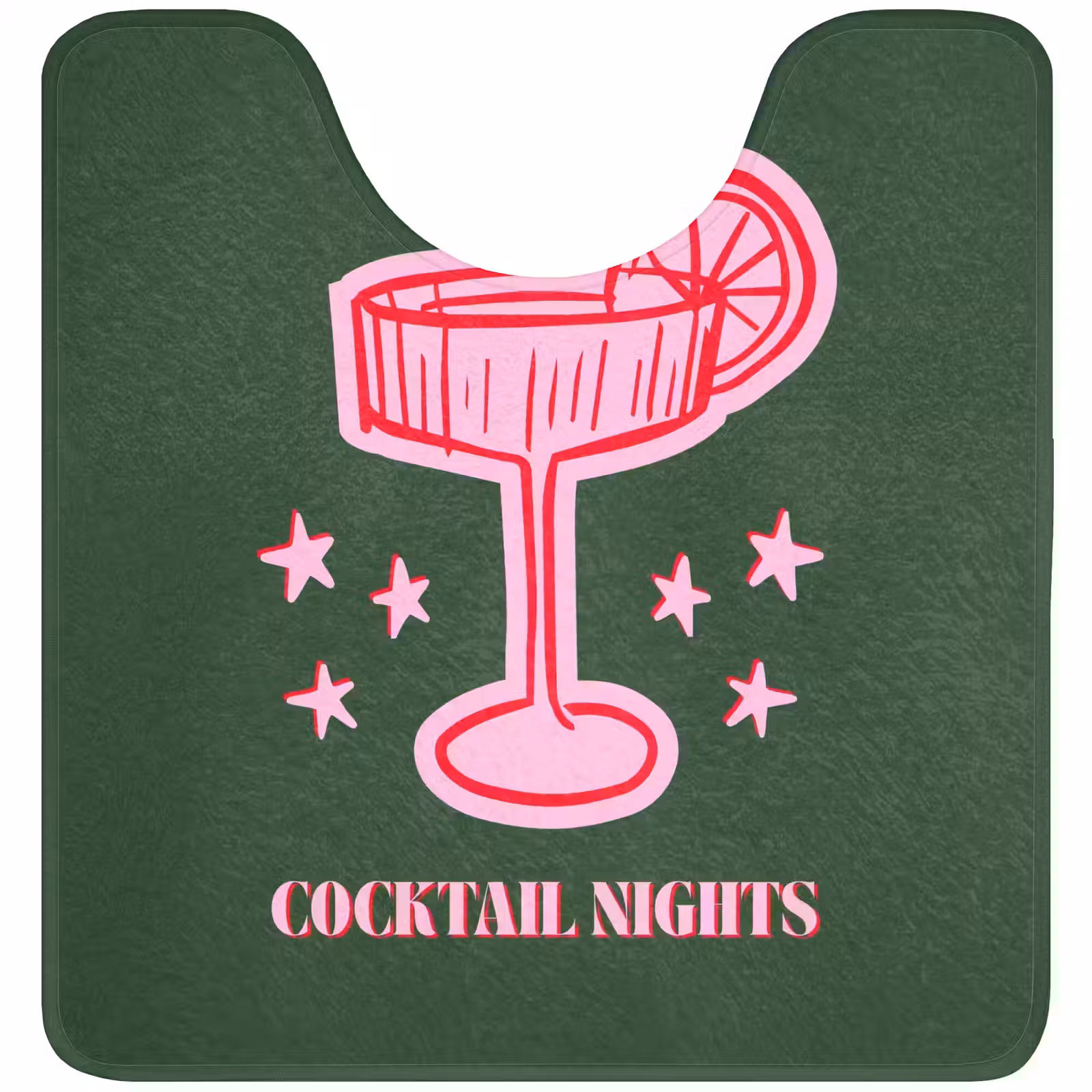 WC Mat - Cocktail - Kerst - Roze - Groen — 1