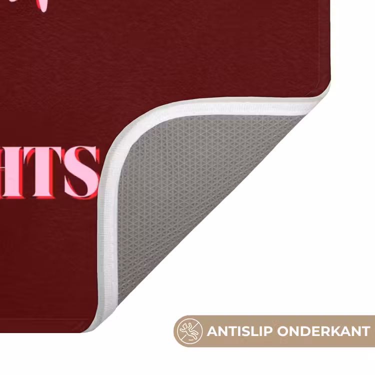 WC Mat - Cocktail - Kerst - Burgundy - Roze — 4