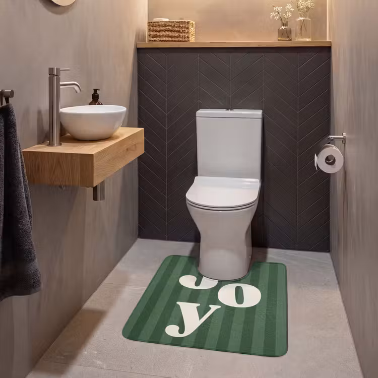 WC Mat - Joy - Kerst - Tekst - Groen — 2