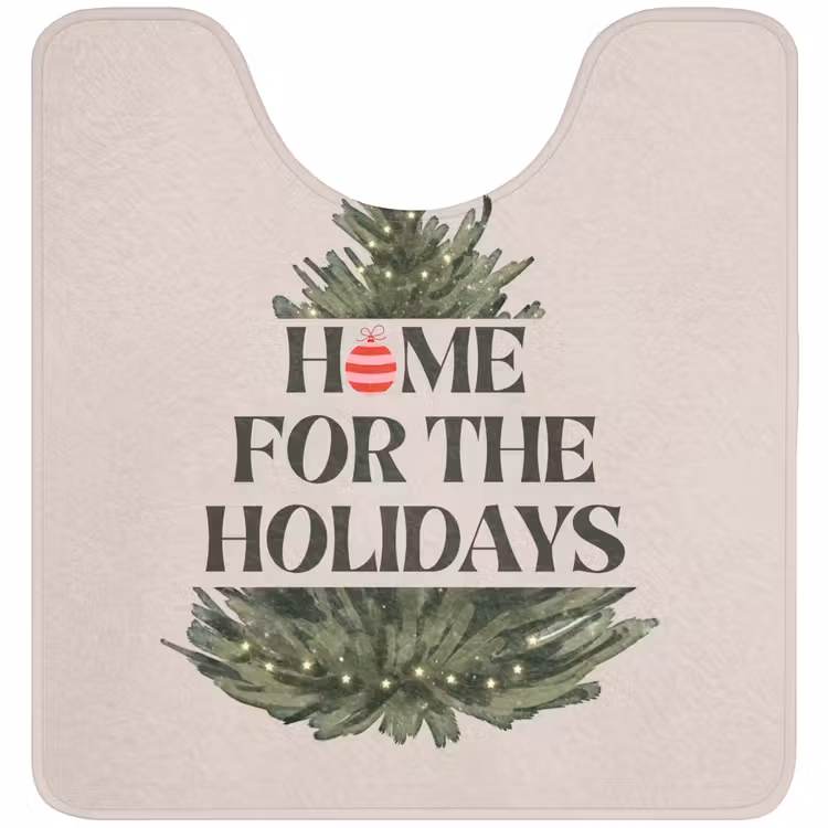 WC Mat - Kerst - Tekst - Kerstboom - Beige — 1