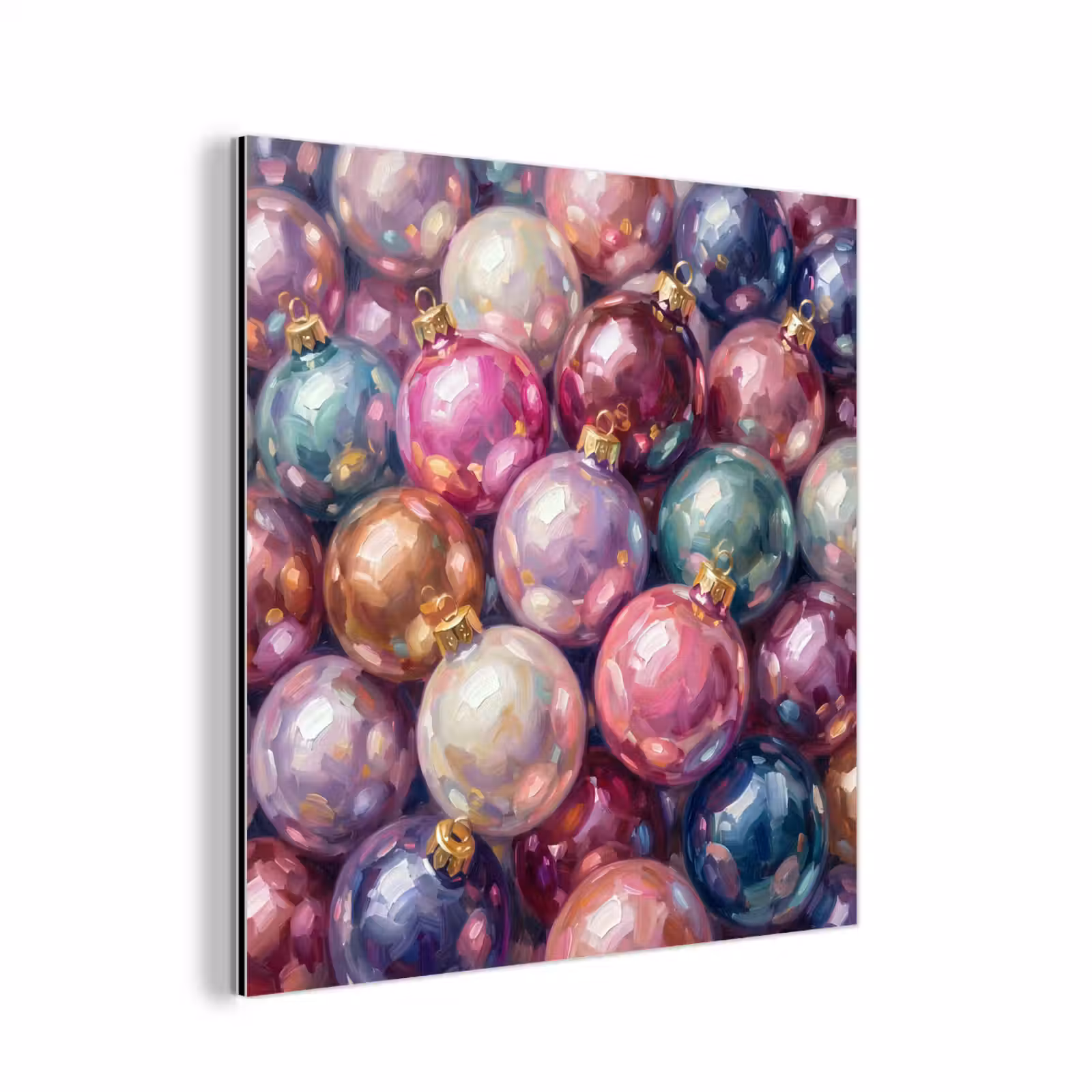 Aluminium schilderij - Kerstdecoratie - Kleurrijk - Feest — 1