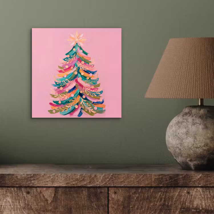 Aluminium schilderij - Kerstboom - Abstract - Kleurrijk — 3