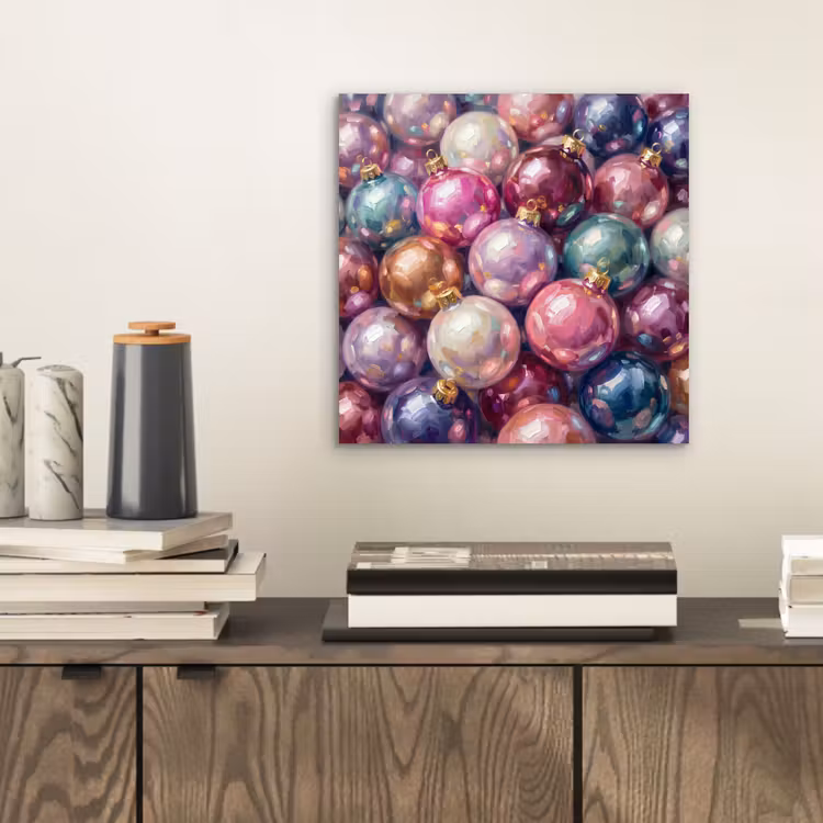 Aluminium schilderij - Kerstdecoratie - Kleurrijk - Feest — 2