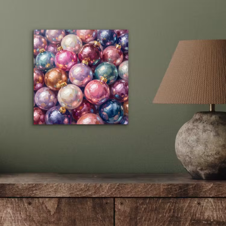 Aluminium schilderij - Kerstdecoratie - Kleurrijk - Feest — 3
