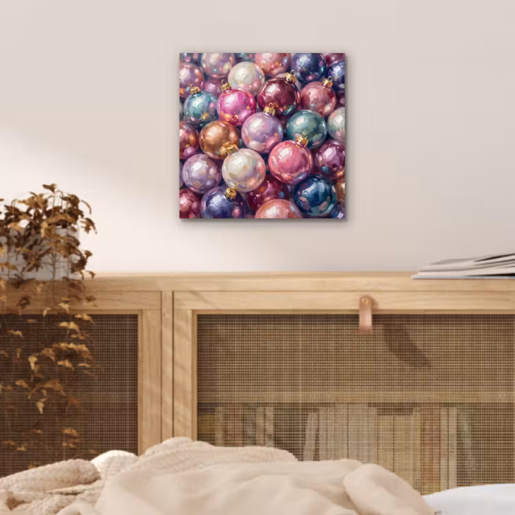 Aluminium schilderij - Kerstdecoratie - Kleurrijk - Feest — 4