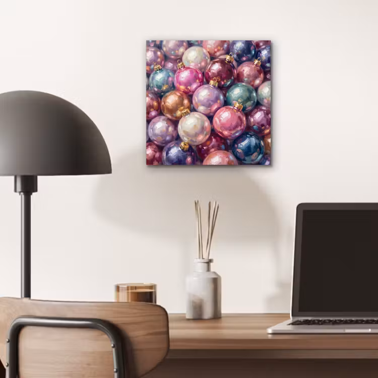 Aluminium schilderij - Kerstdecoratie - Kleurrijk - Feest — 6