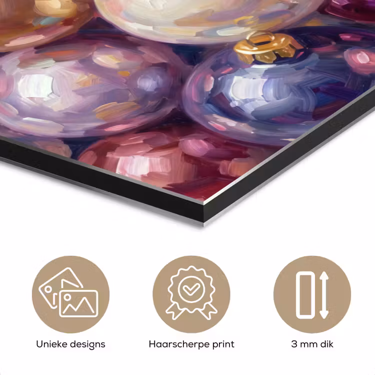 Aluminium schilderij - Kerstdecoratie - Kleurrijk - Feest — 7