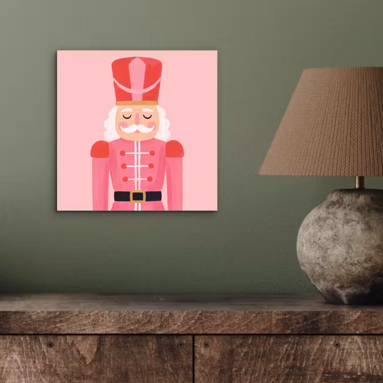 Aluminium schilderij - Notenkraker roze illustratie — 3