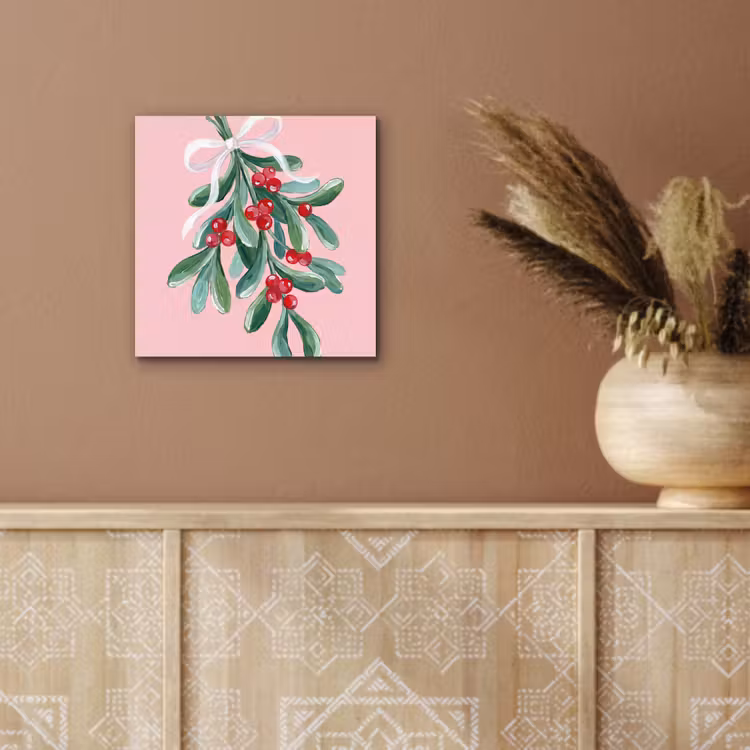 Aluminium schilderij - Plant - Kerst - Roze — 5