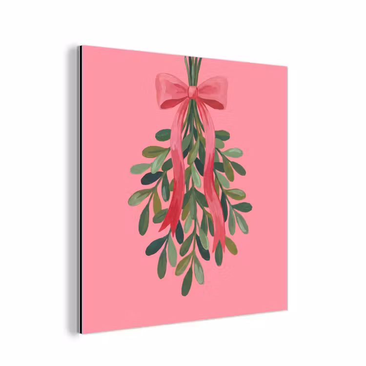Aluminium schilderij - Plant - Lint - Roze — 1