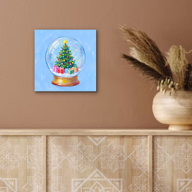 Aluminium schilderij - Sneeuwbol - Kerst - Cadeaus — 5