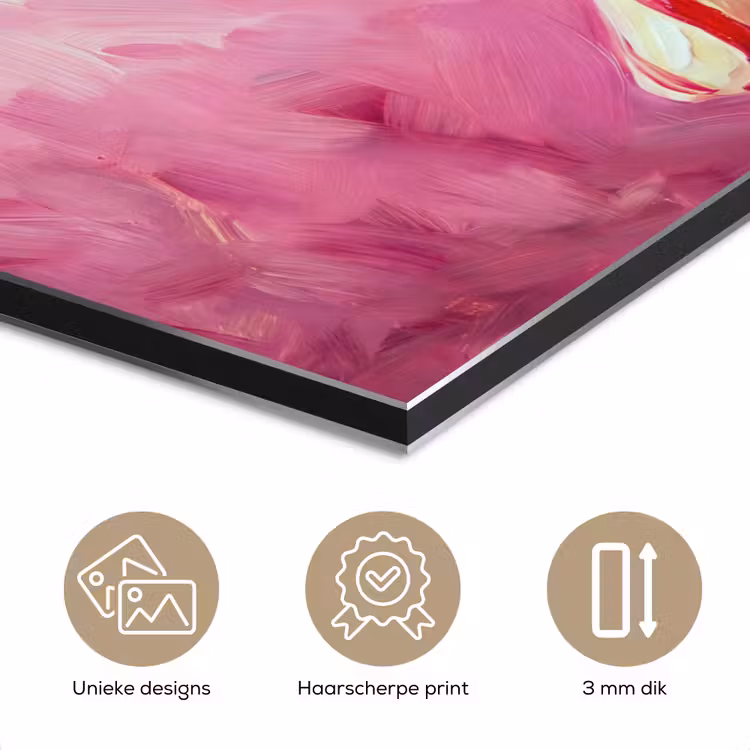 Aluminium schilderij - Snoep - Hart - Roze — 7