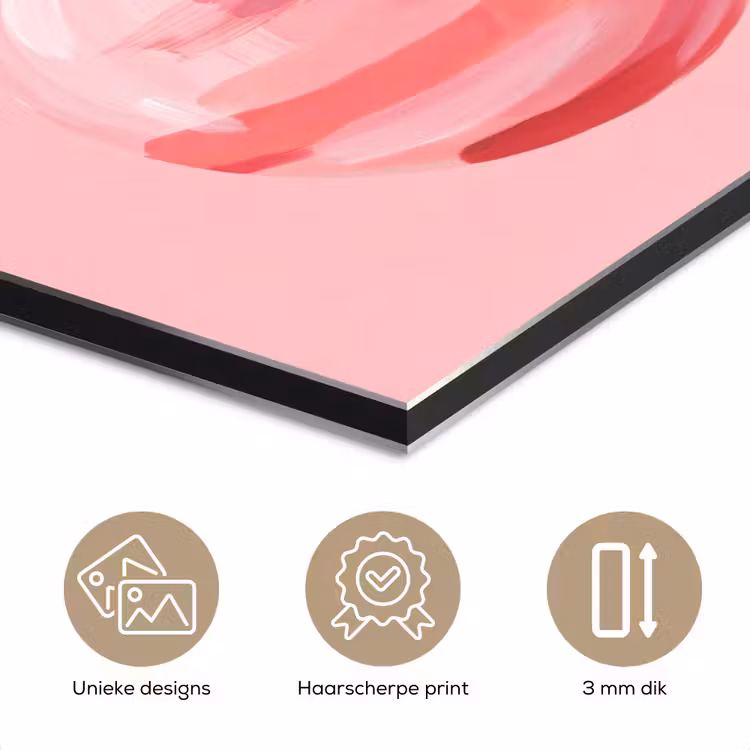 Aluminium schilderij - Kerstbal - Roze - Kerst — 7