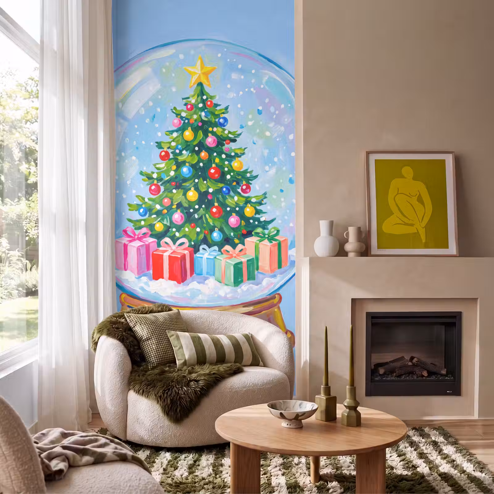 Behang - Sneeuwbol - Kerst - Cadeaus — 1