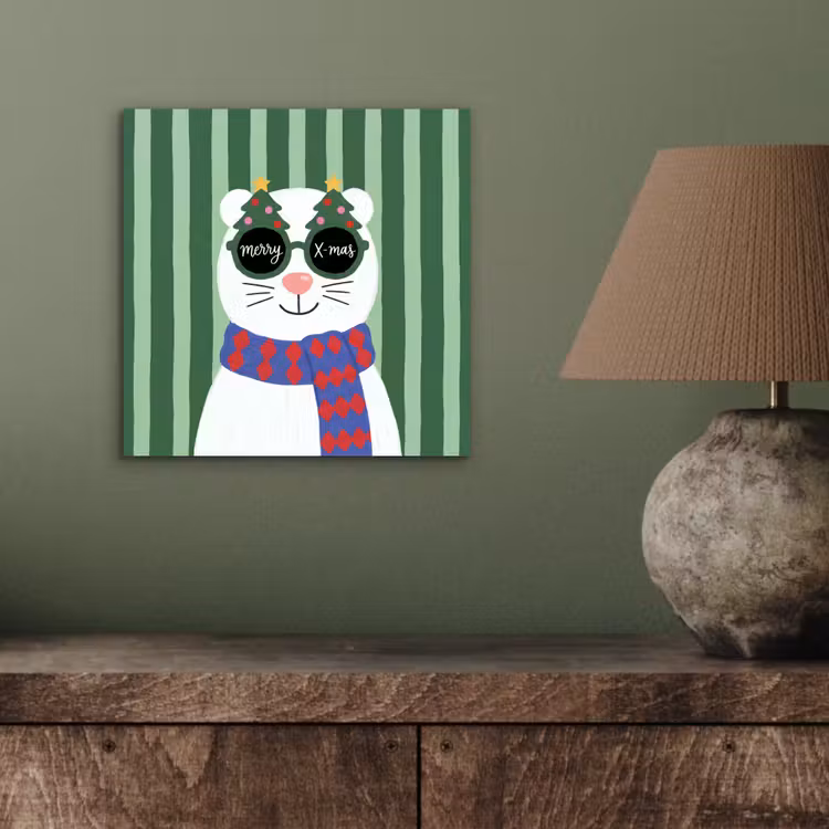 Aluminium schilderij - Dier - Winter - Cartoon — 3