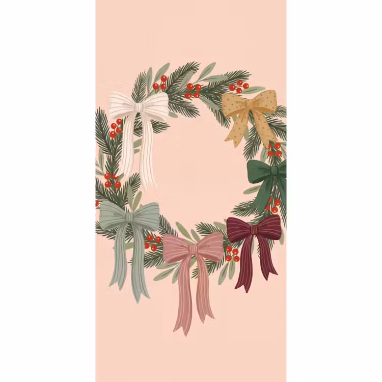 Behang - Kerstkrans - Strikken - Kerst — 2