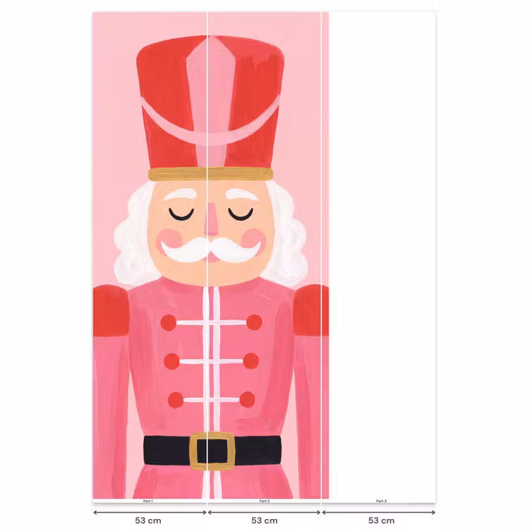 Behang - Notenkraker roze illustratie — 6