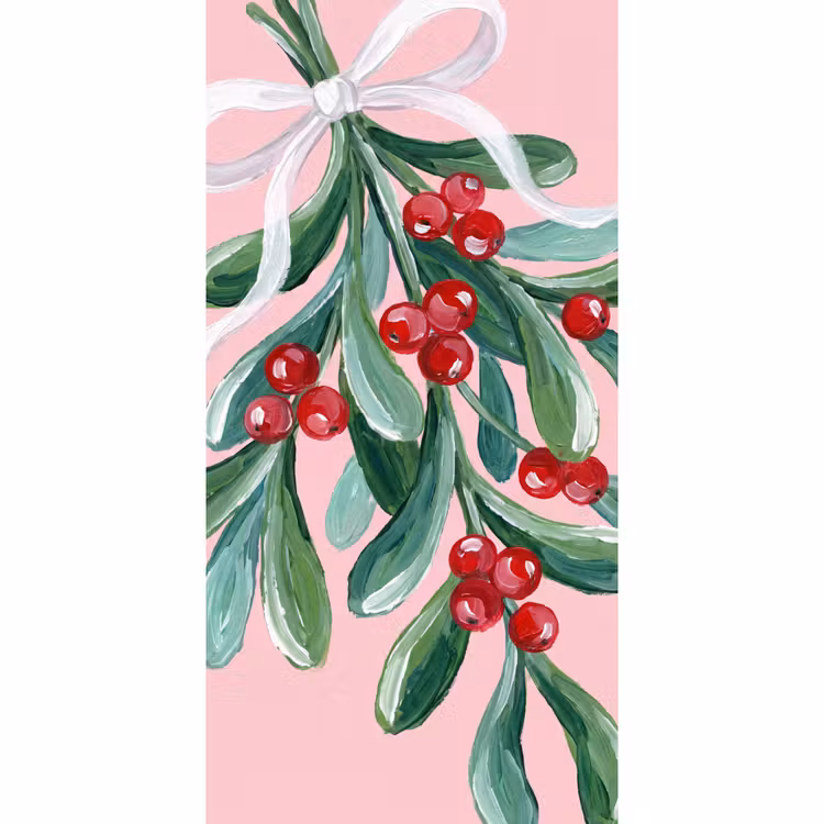 Behang - Plant - Kerst - Roze — 2