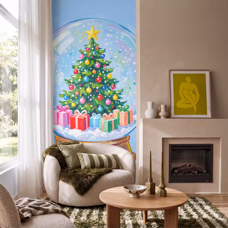 Behang - Sneeuwbol - Kerst - Cadeaus — 1