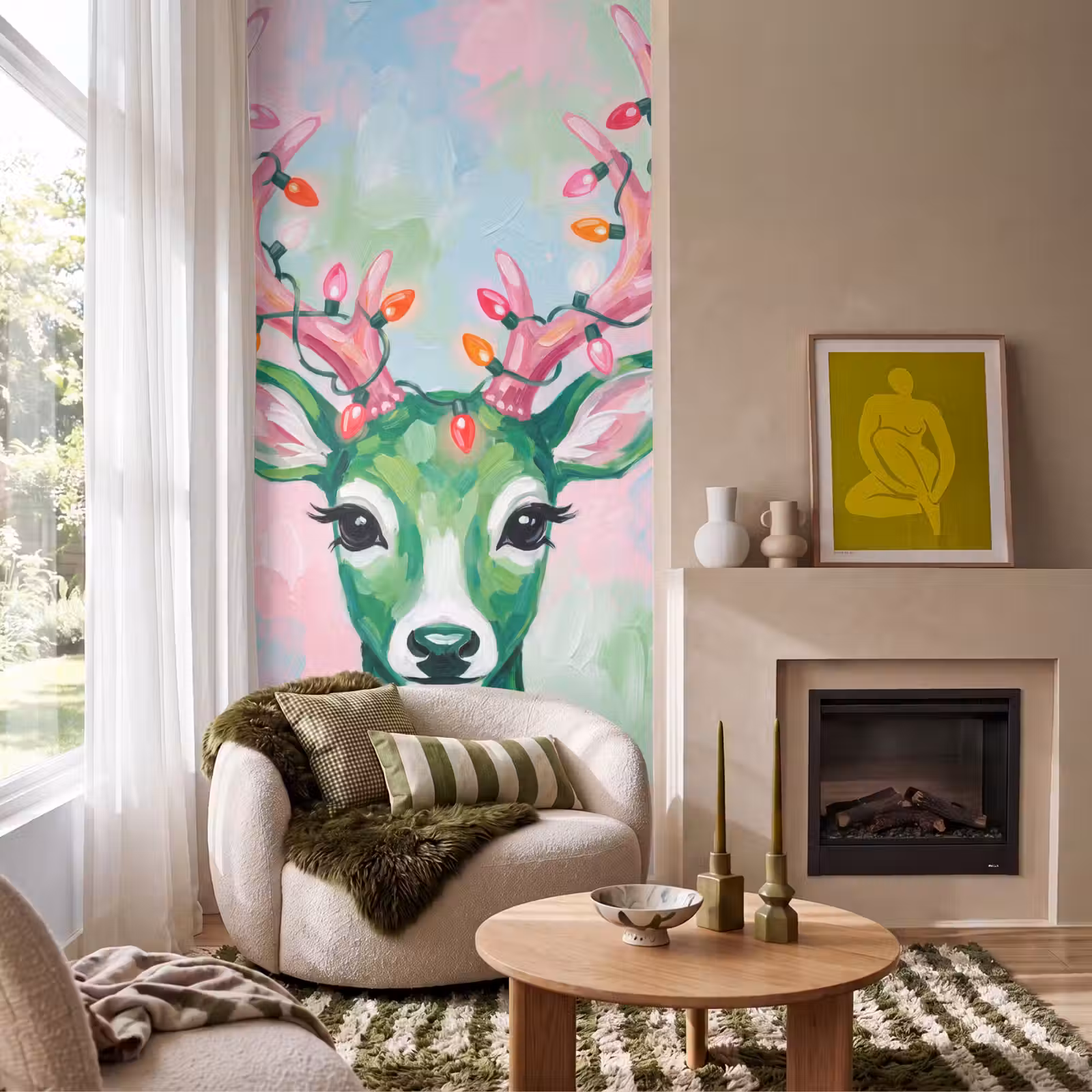 Behang - Hert - Kerst - Dieren — 1