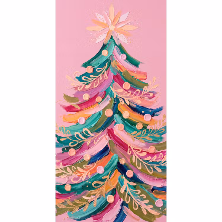 Behang - Kerstboom - Abstract - Kleurrijk — 2