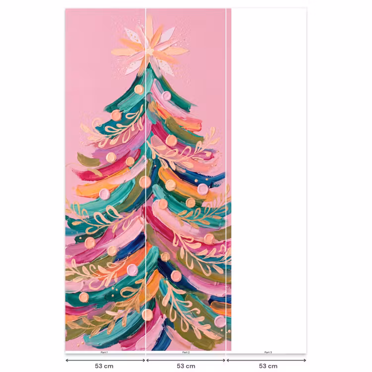 Behang - Kerstboom - Abstract - Kleurrijk — 6