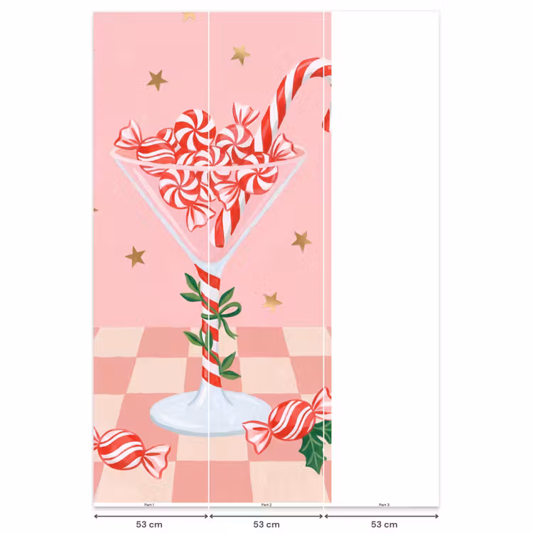 Behang - Snoep - Glas - Roze — 6