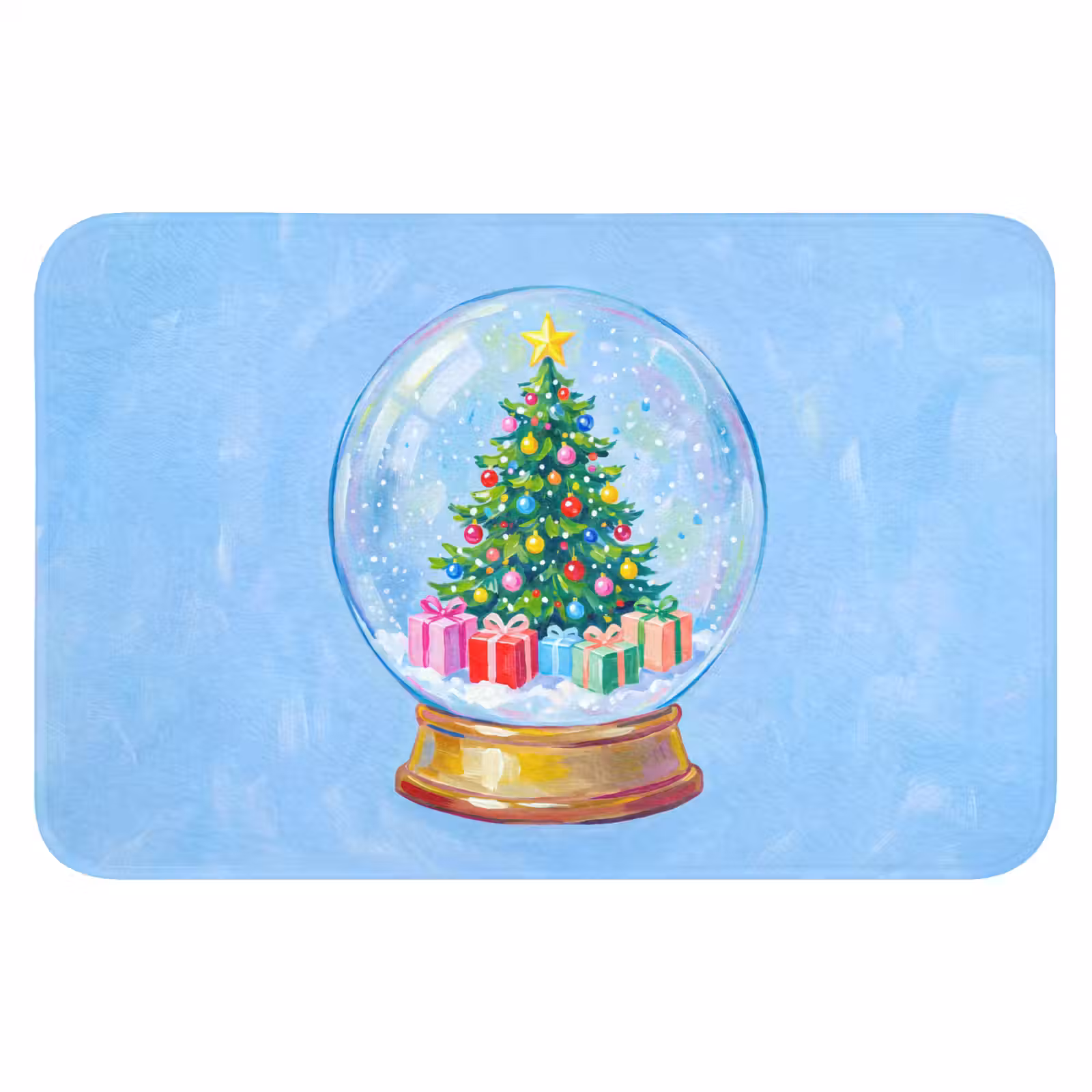 Badmat - Sneeuwbol - Kerst - Cadeaus — 1