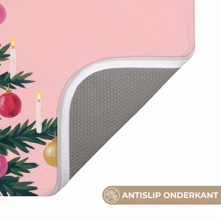 Badmat - Kerstboom - Kerst - Roze — 3