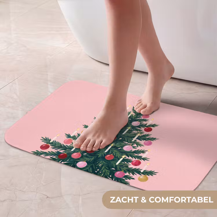 Badmat - Kerstboom - Kerst - Roze — 5
