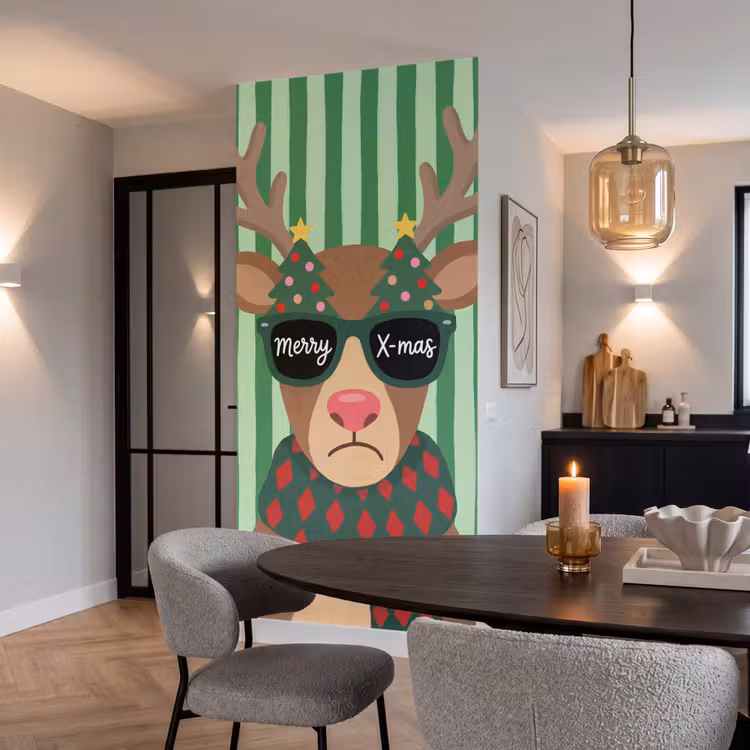 Behang - Rendier - Kerst - Illustratie — 5