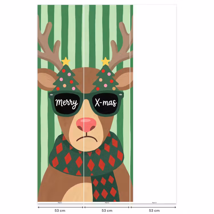 Behang - Rendier - Kerst - Illustratie — 6