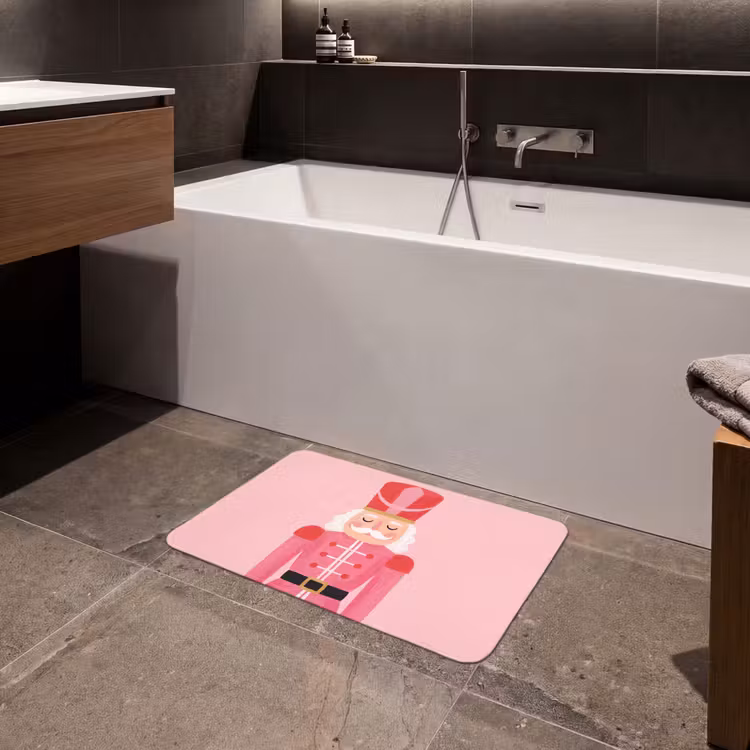 Badmat - Notenkraker roze illustratie — 4