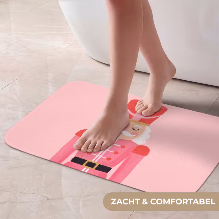 Badmat - Notenkraker roze illustratie — 5
