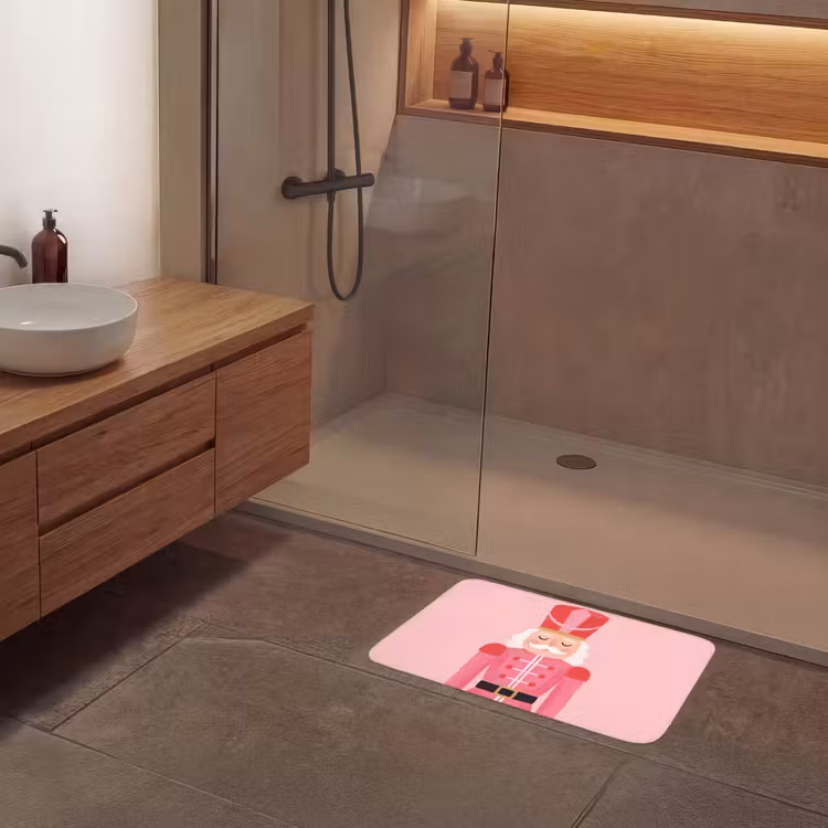 Badmat - Notenkraker roze illustratie — 6