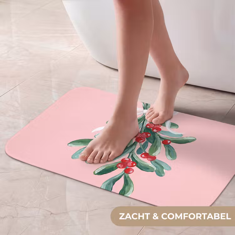 Badmat - Plant - Kerst - Roze — 5