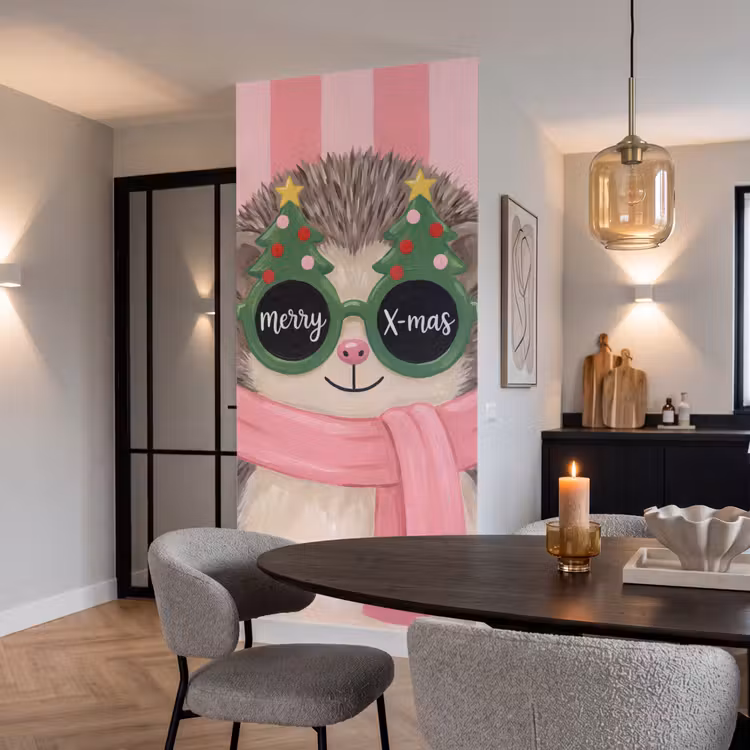 Behang - Egel - Kerst - Illustratie — 5