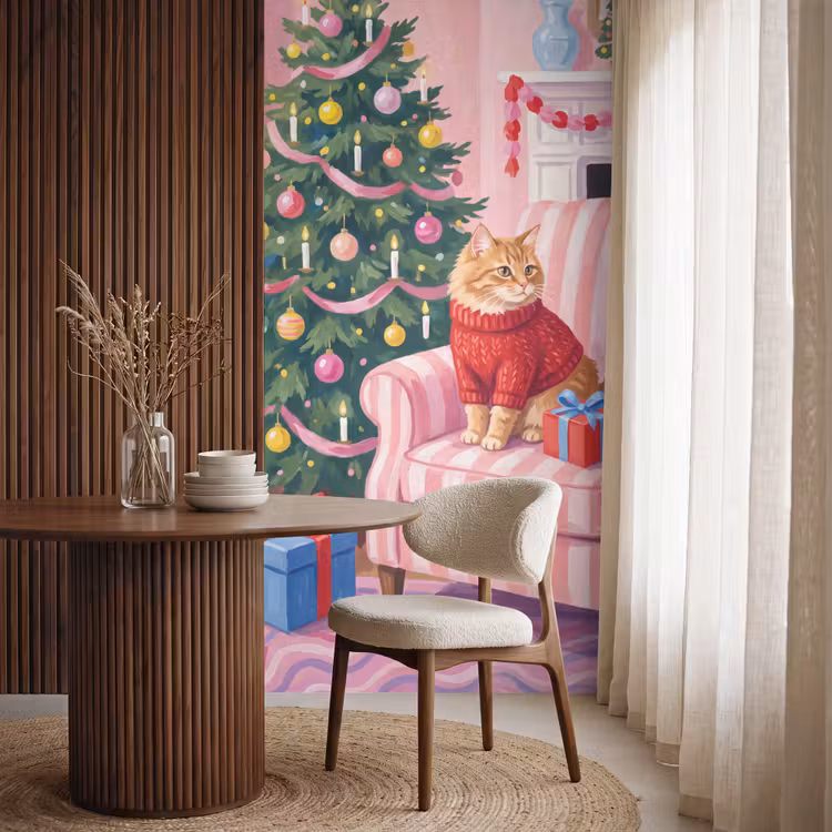 Behang - Kat - Kerst - Interieur — 4