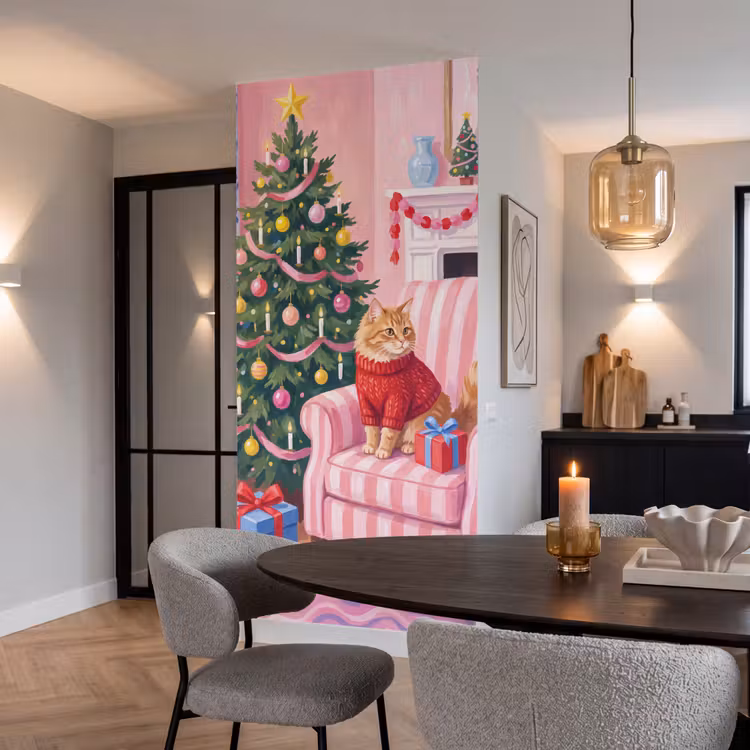 Behang - Kat - Kerst - Interieur — 5