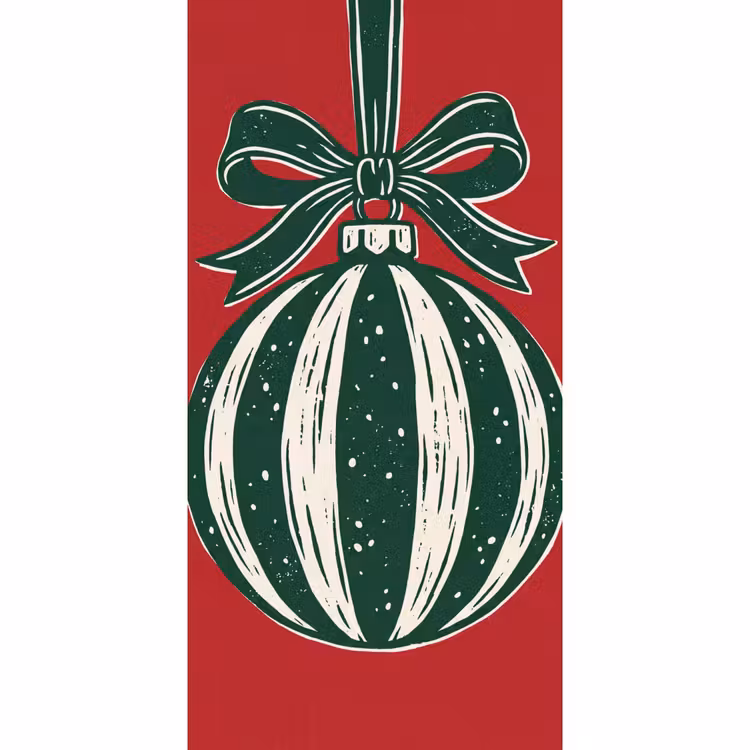Behang - Kerstbal - Kerst - Rood — 2