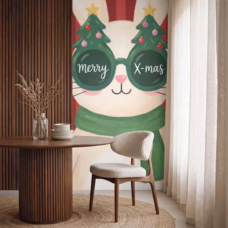 Behang - Konijn - Kerst - Dieren — 4