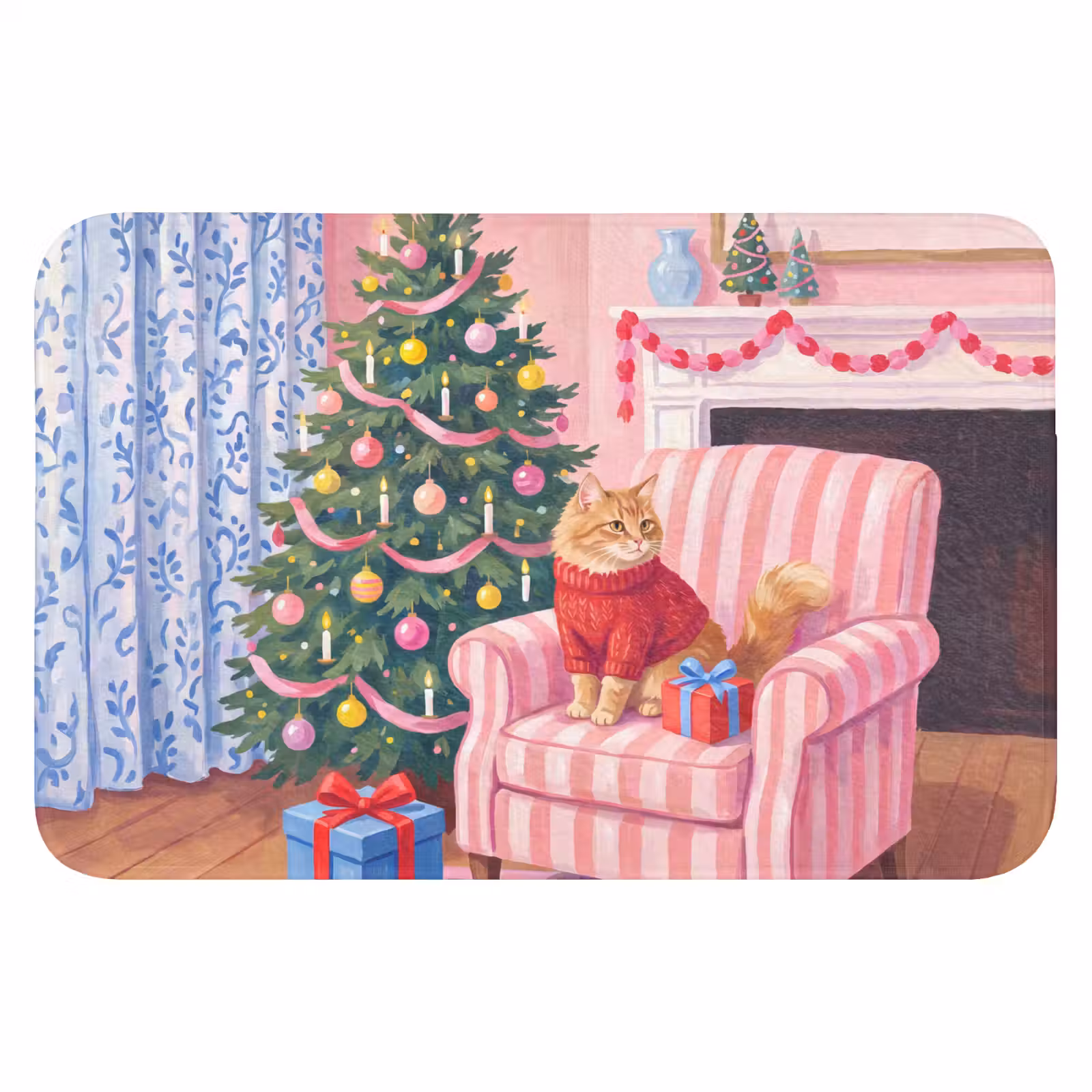 Badmat - Kat - Kerst - Interieur — 1