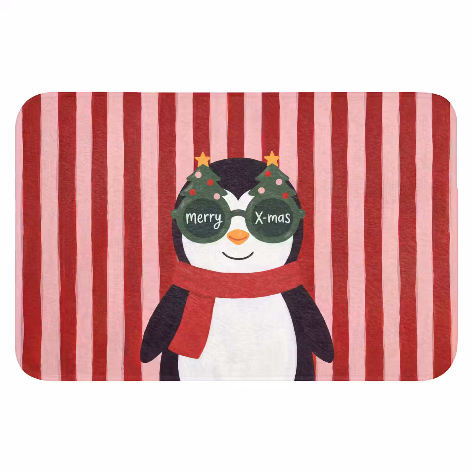 Badmat - Pinguïn - Kerst - Illustratie — 1