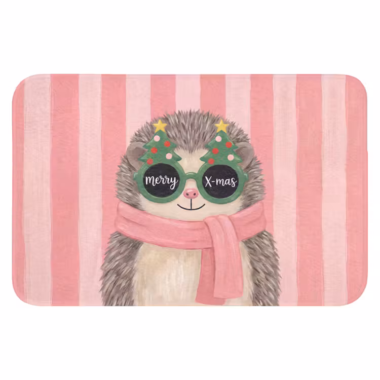 Badmat - Egel - Kerst - Illustratie — 1