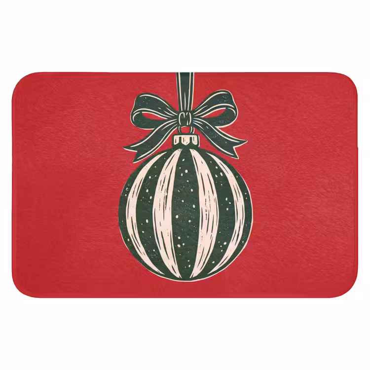Badmat - Kerstbal - Kerst - Rood — 1