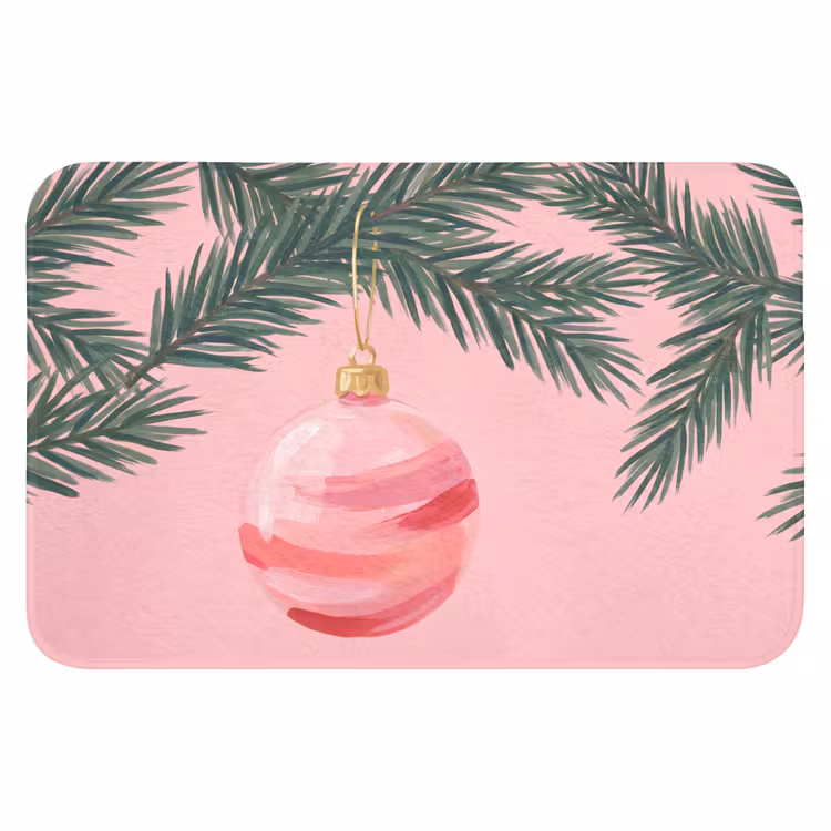 Badmat - Kerstbal - Roze - Kerst — 1
