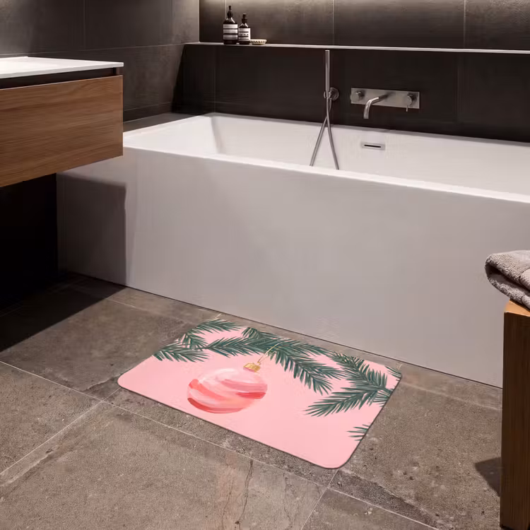 Badmat - Kerstbal - Roze - Kerst — 4