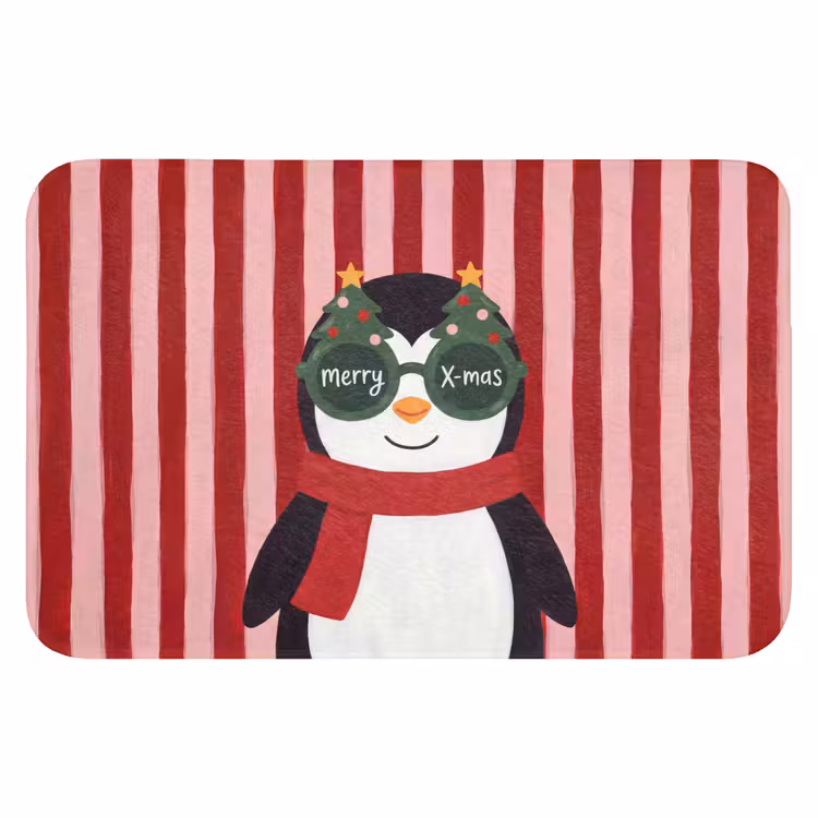 Badmat - Pinguïn - Kerst - Illustratie — 1