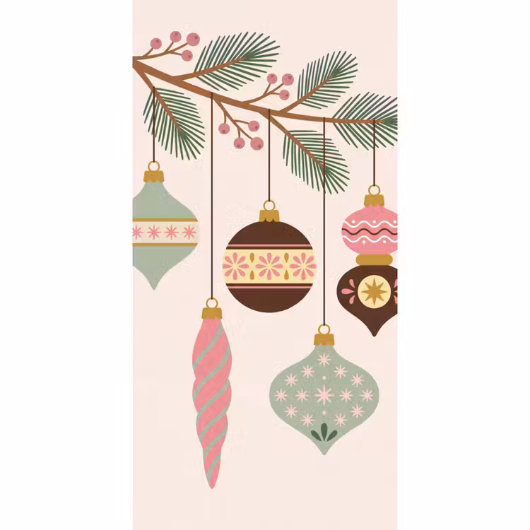 Behang - Kerst - Ornamenten - Tak — 2