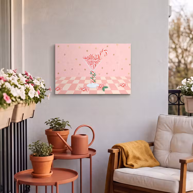 Buiten canvas - Snoep - Glas - Roze — 3